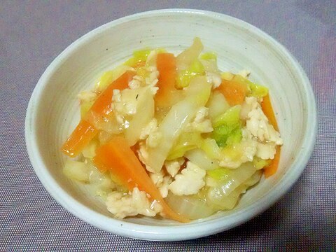 【幼児食】鶏ひき肉と野菜の中華炒め＋＋
